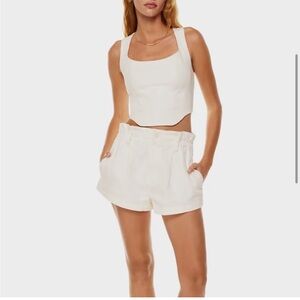NWT Aritzia Sunday Best Shiloh Bustier Corset Top White
